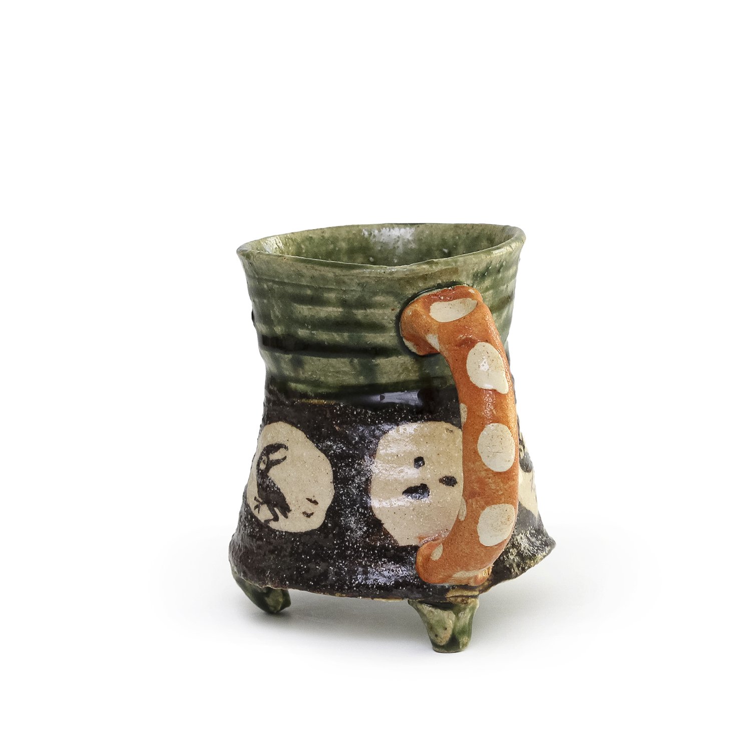 Suzuki Goro - Rare Raven Mug with Polka Dot Handle (INV# NP3769